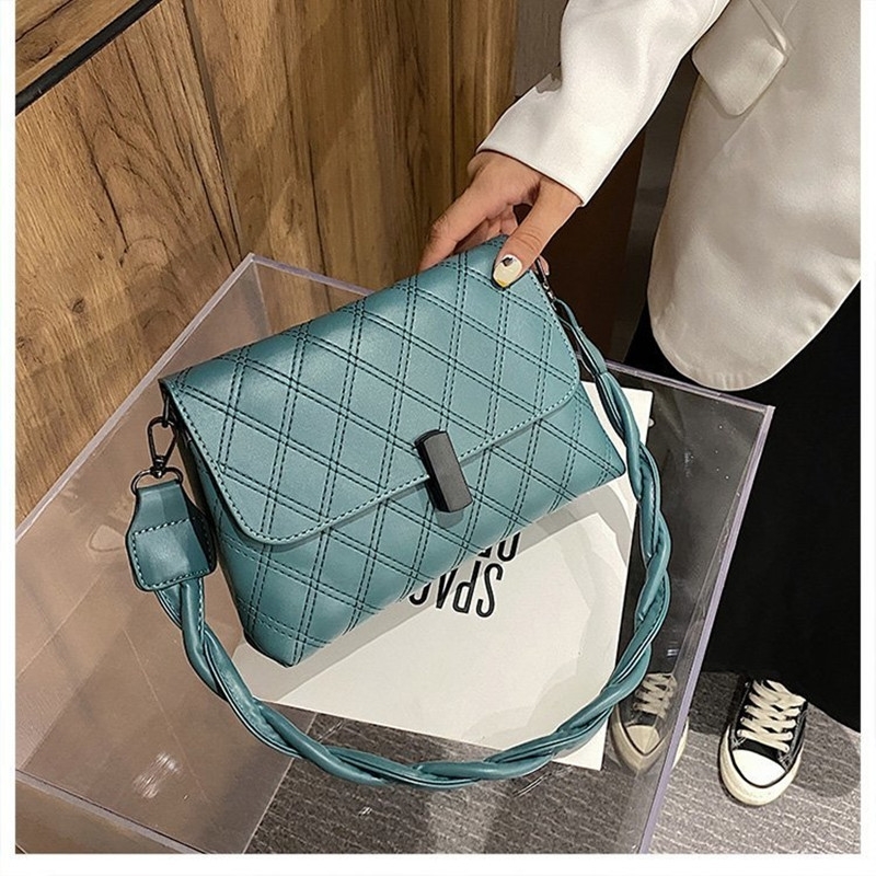 

Fashion New Arrive Women Pu Leather Shoulder Bags Girls Brief Flap Women's Casual Messenger Bags Crossbody Bags, Black