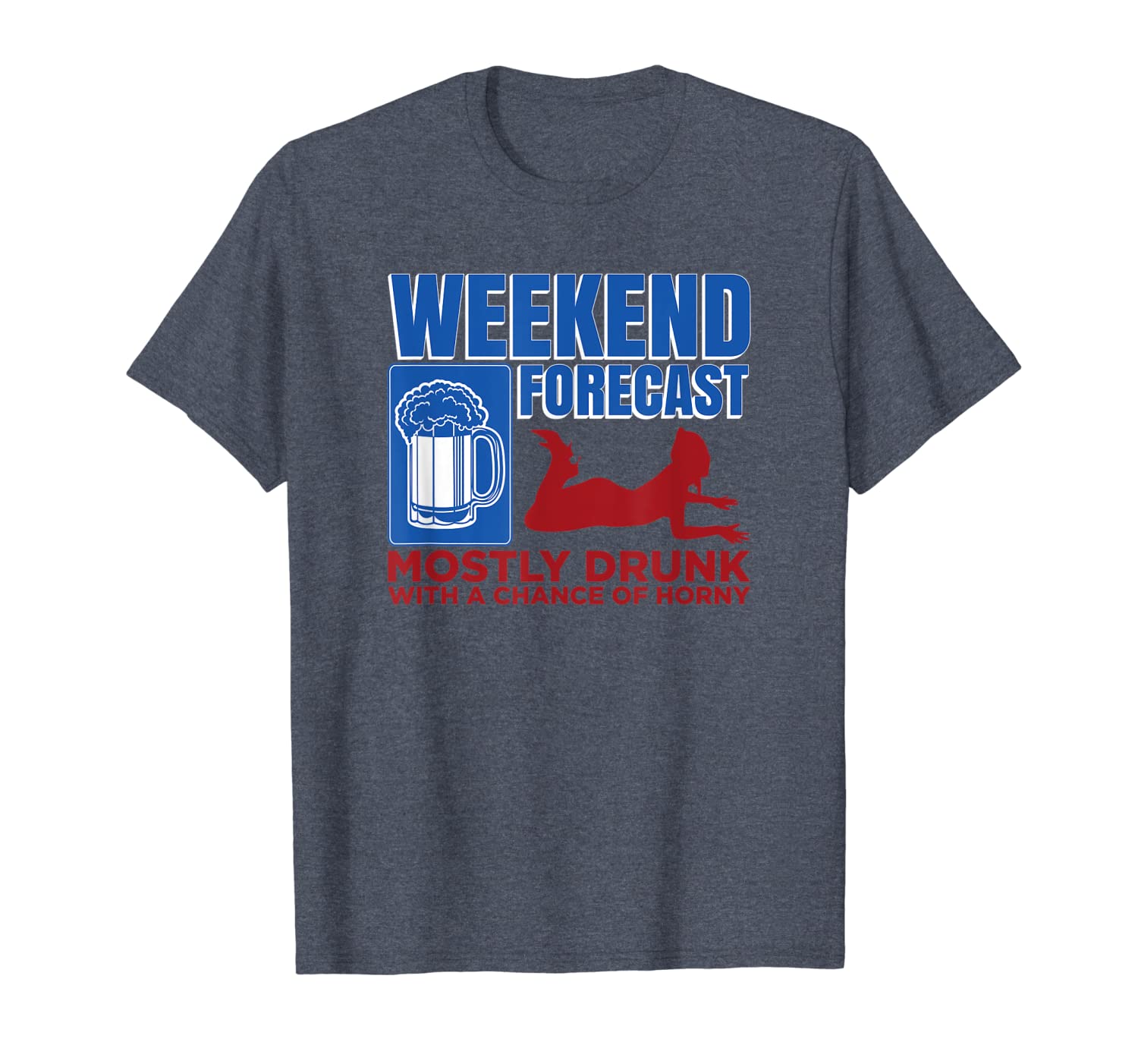 

beer drinking weekend forecast mostly drunk t shirt, White;black