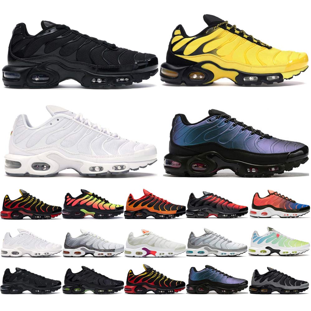 

tn Plus Running Shoes mens Psychic Hyper Blue Particle Grey Triple Black Aqua Silver Atlanta Red Pink White men trainers Outdoor sneakers Hiking, 26