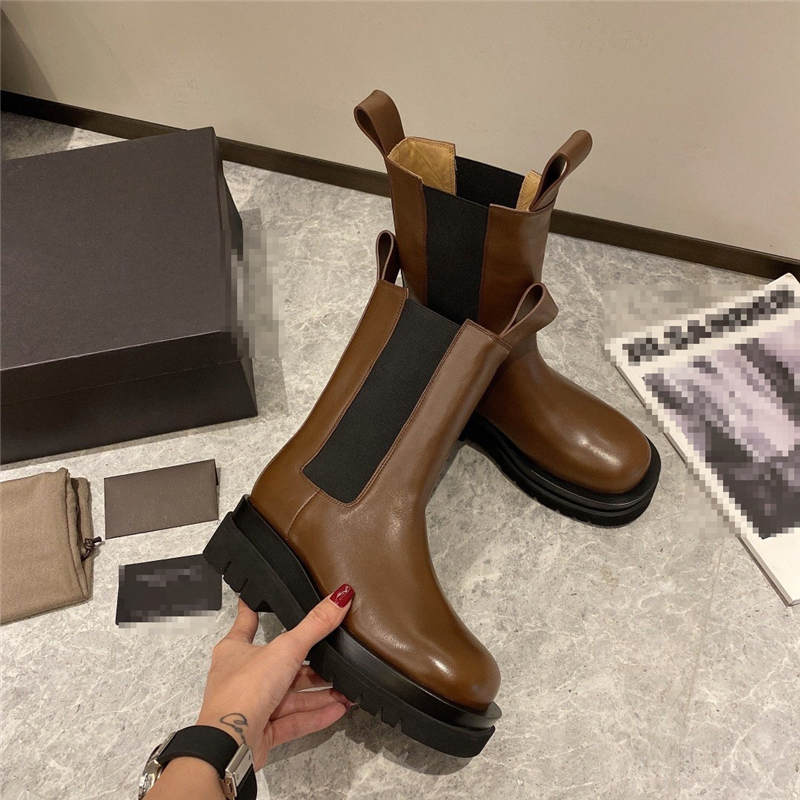 

Designer Luxury Ladies Women Ankle Boots Low Block Heel Flat Sock Boot New Brown, Don't pay it