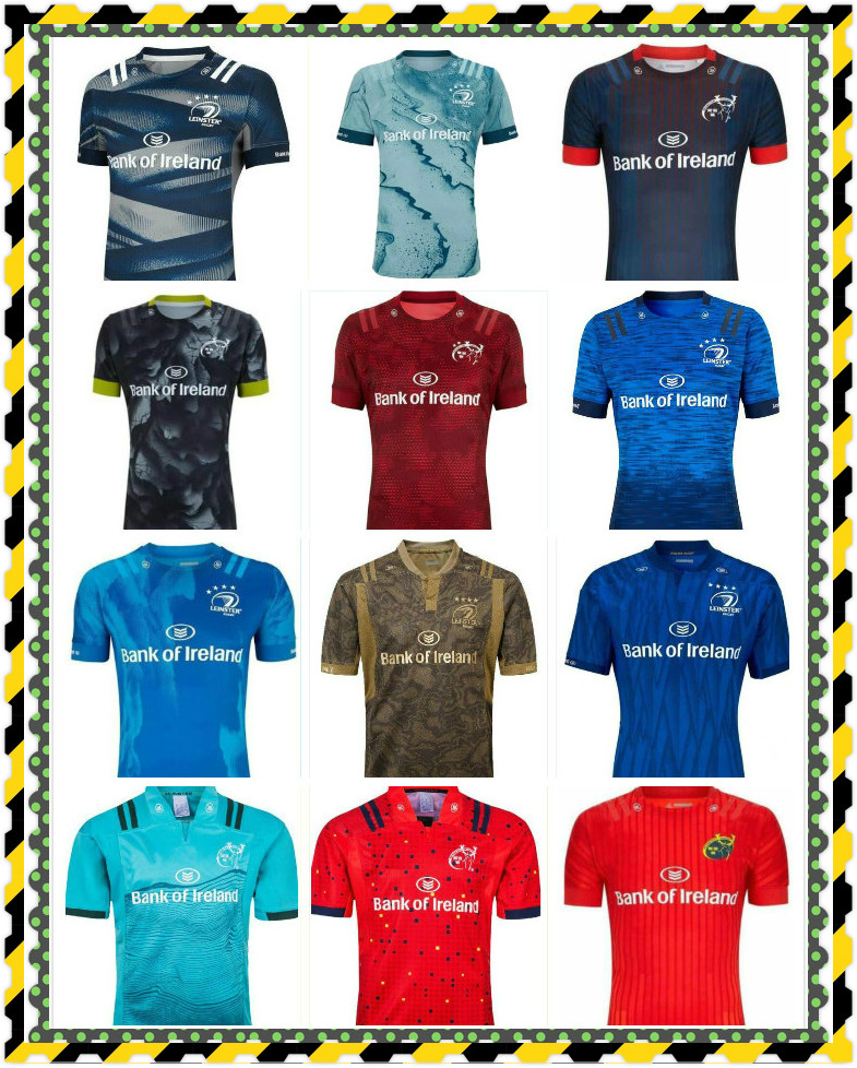 

2021 Rugby jerseys ALTERNATIVE MUNSTER city home away 20 21 Ireland club shirt size S-5XL, Black;gray