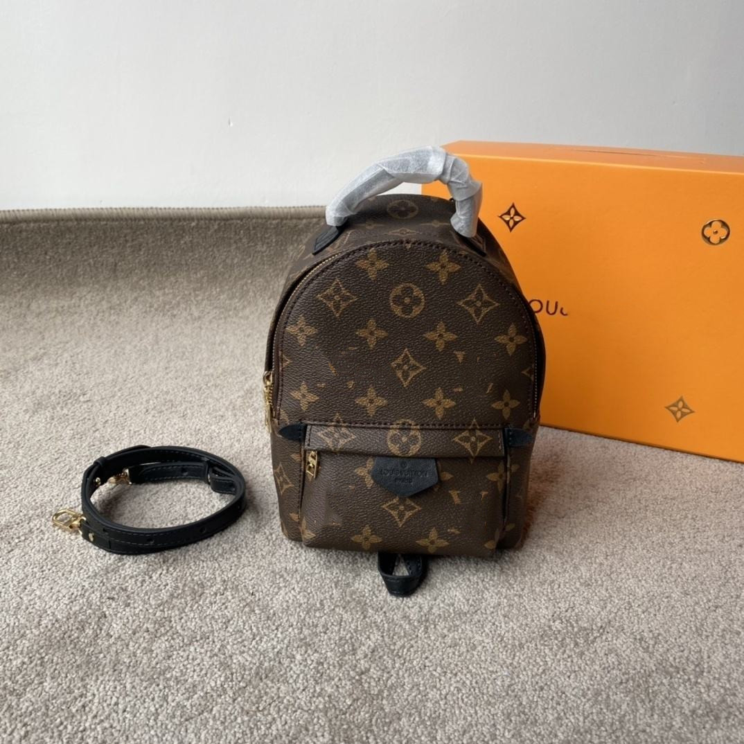 

GGs LVs louiseity viutonity LOUISS VUTTONS Palm Springs Women Mini Backpack Luxury Designers Bag Ladies Small Backpacks Fashion Mobile Phone Purse, Brown+flower