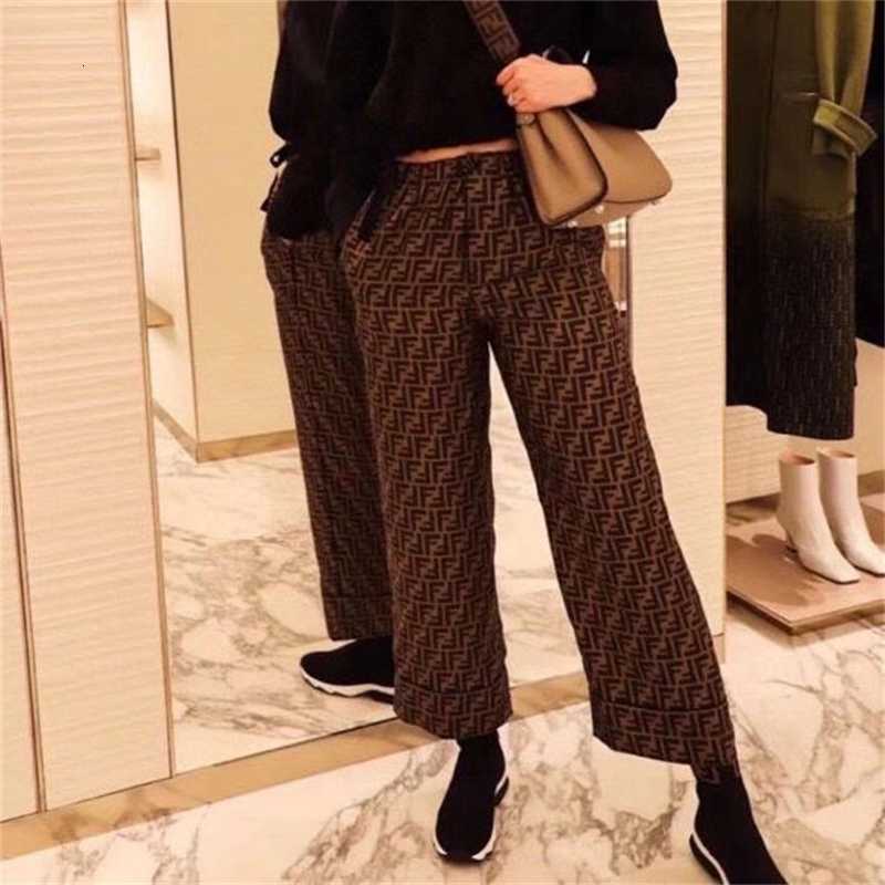 

FF elastic high waist printing wide leg pants for women[It will be finished on May 8], White;black