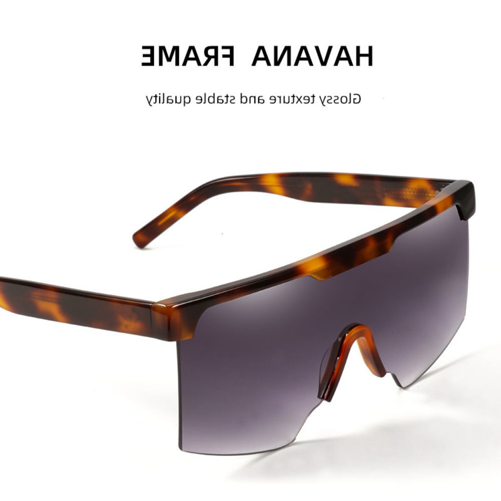 

Highend accessories fashion sun newt Digner One piece lens Acetate Oversized Shad Sun glass, Black