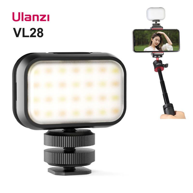 

Ulanzi VL28 6500K Ultra Mini Rechargable LED Video Light Adjustable Vlog For Youtube Selfie Live Type-C Charging Flash Heads