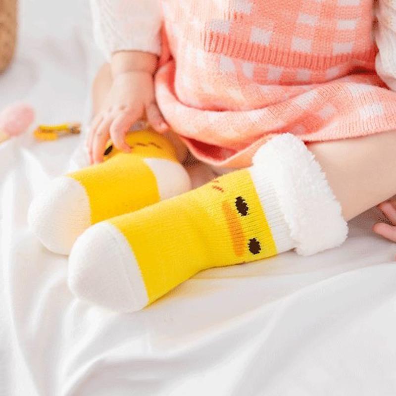 

Men's Socks Year Warm Floor For Children Autumn And Winter Cute Cat Woolen Knitted Suit Anti Slip Baby Girl Christmas Gifts, Black