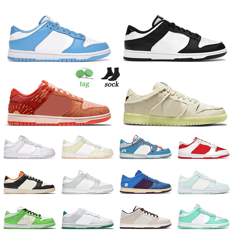 

Top Quality 2021 Authentic Dunk Mens Women Running Shoes Mummy Black White Unc Grey Fog Unbleached Pack Og Dunks Low Skate Trainers Sneakers, B40 pink red white 36-40
