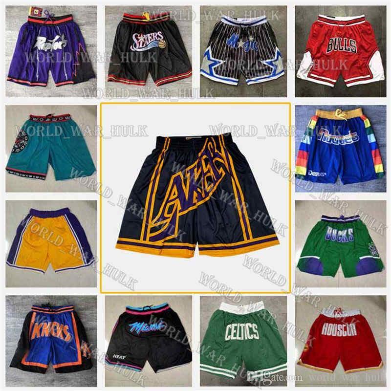 

Top 2021 Team Basketball Short Just Don Sport Shorts Hip Pop Pant With Pocket Zipper Sweatpants Blue White Black Red Pink Mens Stitched