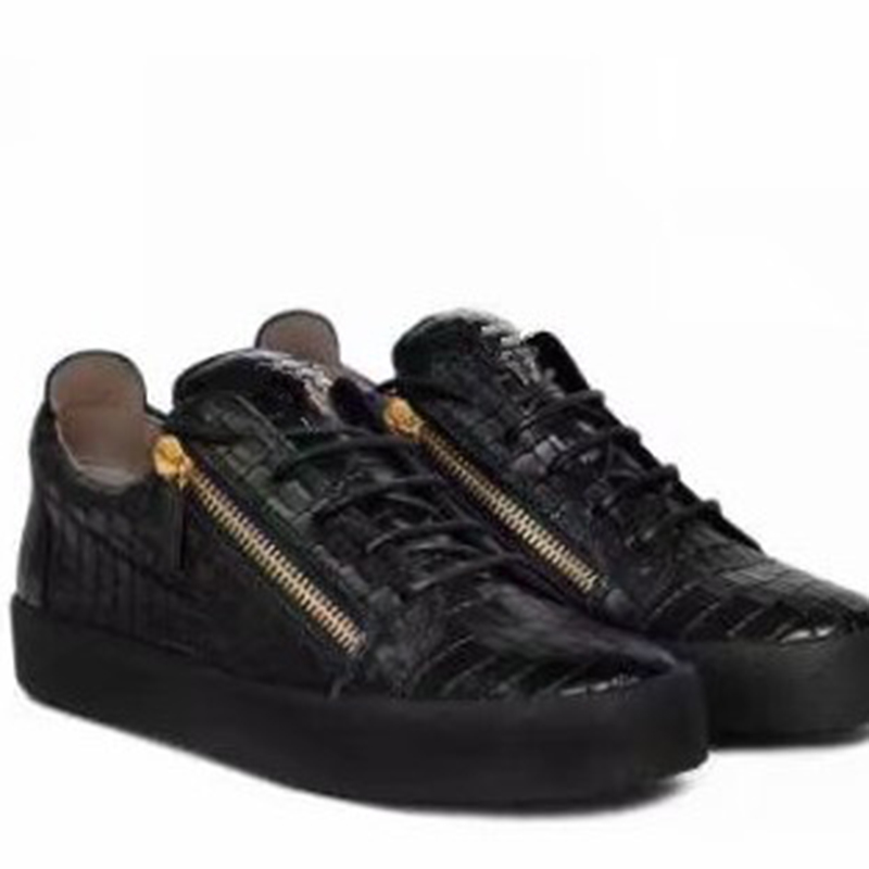

Men & Women Genuine Leather Top trainers fashion zanotty casual Shoes, Luxury Brand Comfortable Lace-up Double zipper cNMAA0001, Red;white