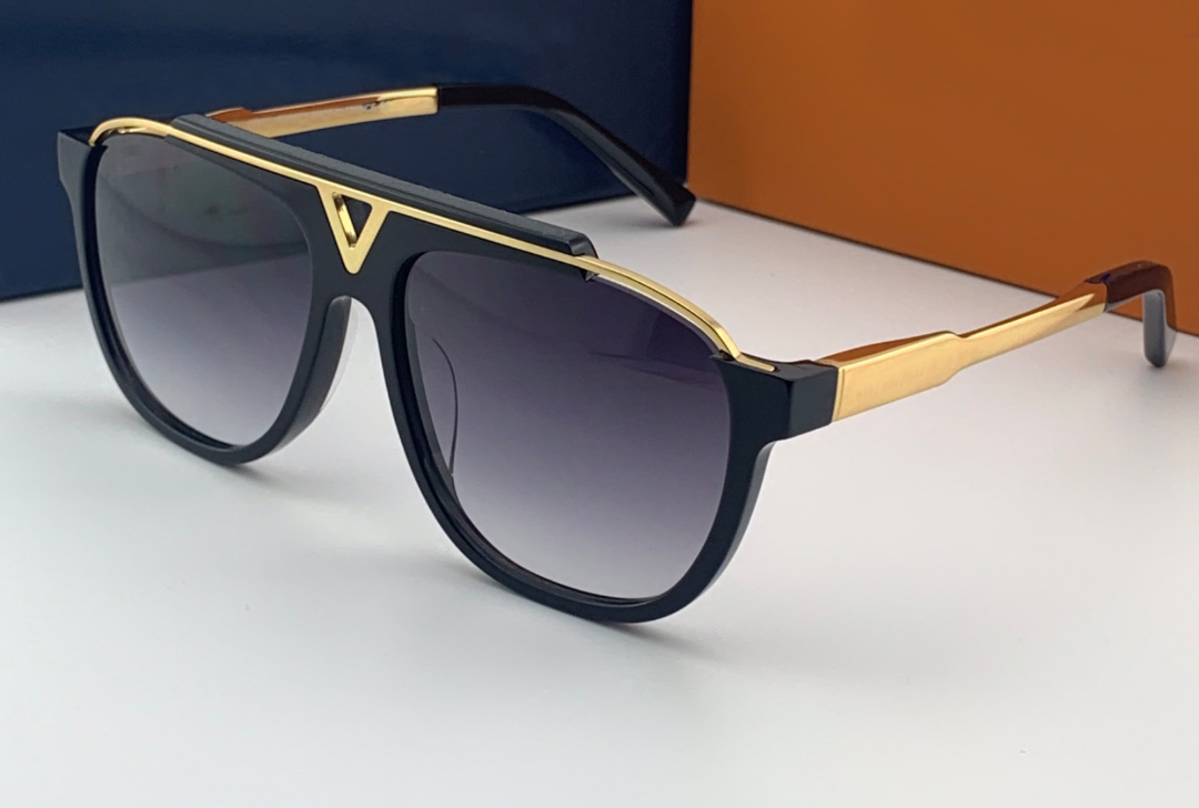 

Black Gold Square Sunglasses Grey Gradient Vintage Glasses 0936 Sonnenbrille Men Fashion Sunglasses 0937 UV400 Eyewear with Box