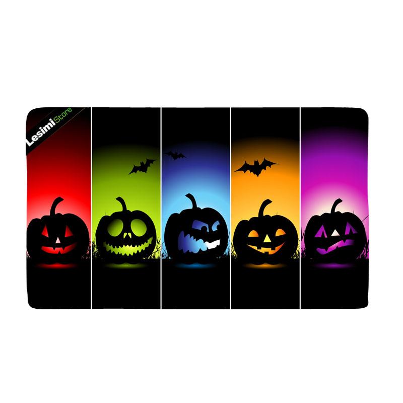 

Cushion/Decorative Pillow Welcome Outdoor Doormat, Halloween Night Pumpkin Bats Indoor Entrance Door Mats Non-Slip Backing Rugs, Entry Way A