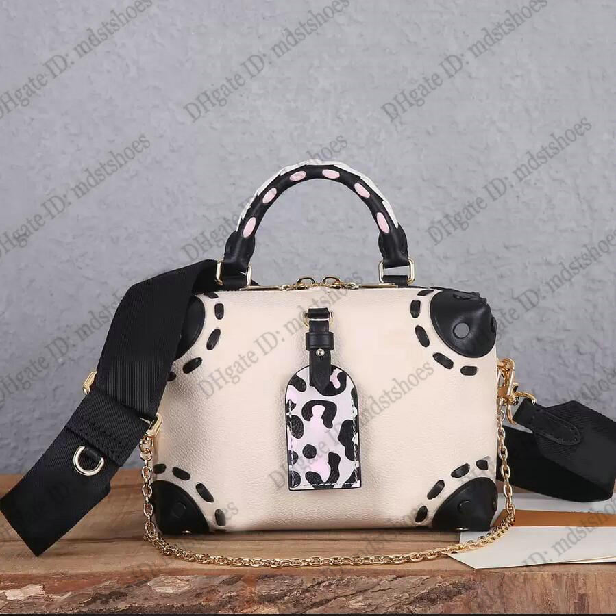 

Leopard Animal Print PETITE MALLE SOUPLE Flap Designer Bags Women Luxurys Handbag Handle Bag Wild at Heart Series