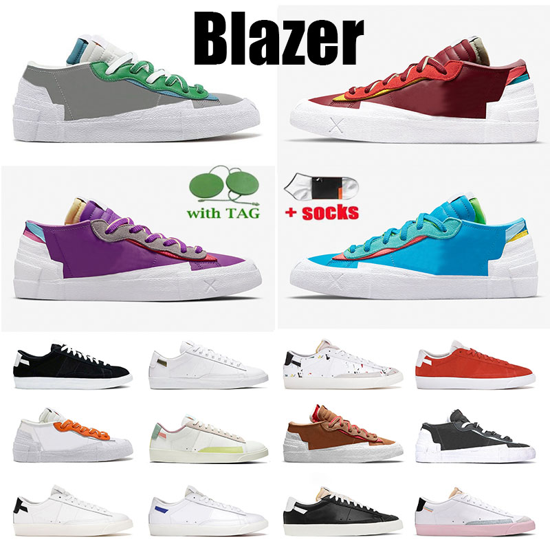 

2021 Newest Kaws X Blazers Low 77 Designer Shoes Mens Womens Sports Neptune Blue Purple Dusk Team Red Magma Orange Iron Grey Black British Tan Trainers Sneakers, Make it count 36-45