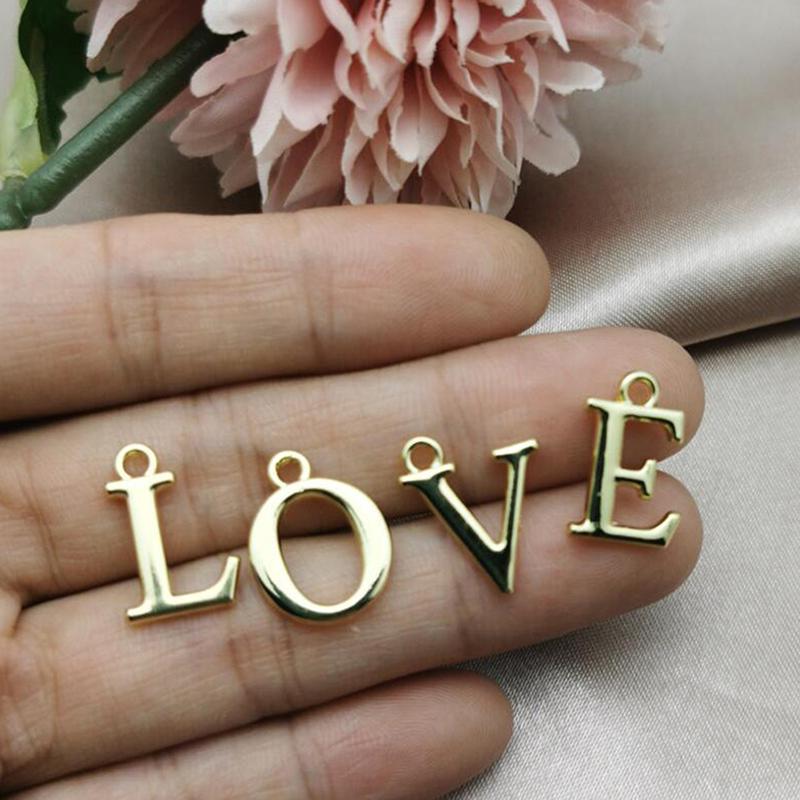 

Charms 26PCS A-Z Letter Gold For DIY Bracelet Necklace Crafts Making Alphabet Charm Pendants, Bronze;silver
