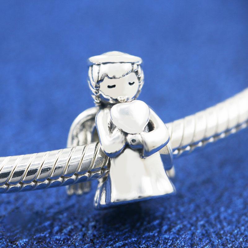 

Factory wholesale 925 Sterling Silver Angel of Love Charm Fits European Jewelry Bead Bracelets as a sentimental gift.