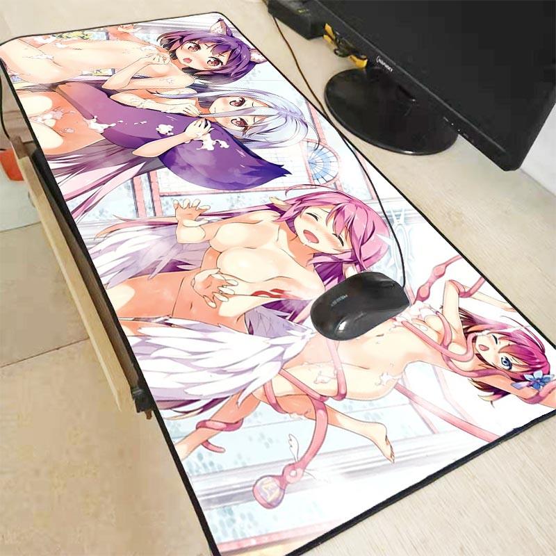 Mouse Pads & Wrist Rests XGZ Sexy Anime Girl Large Gaming Pad Lock Edge Mat Laptop Computer Desk Keyboard Mousepad For CSGO DOTA XXL-image-728570461