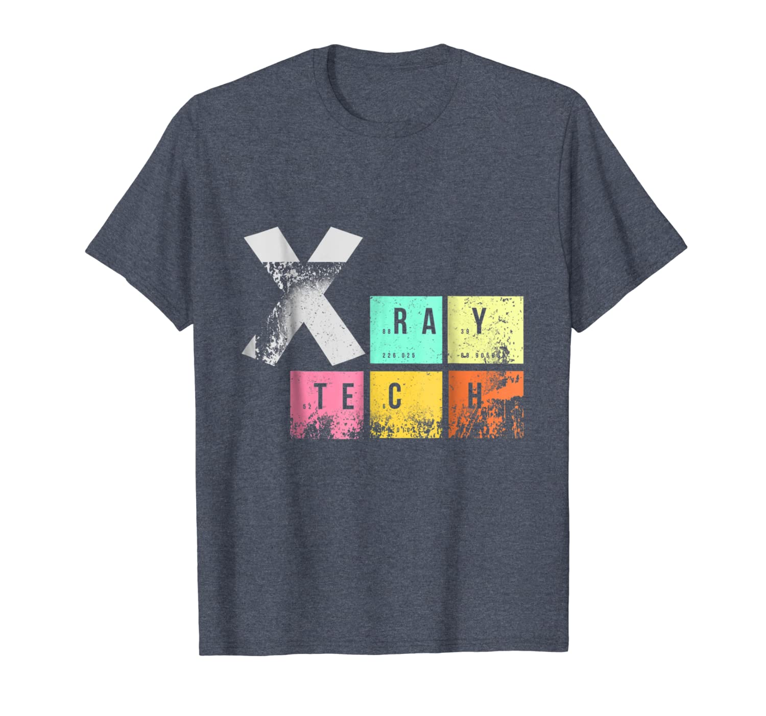

Radiology XRay Technologist Periodic Elements Table Tshirt, White;black