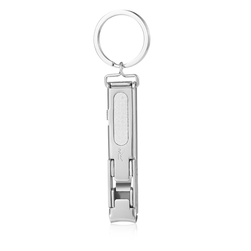 Stainless steel Ultra-Dunne foldable hand Teen nail clipper Cutter with key pendant Cutter Trimmer Silver Tool Key Ring-image-691883708