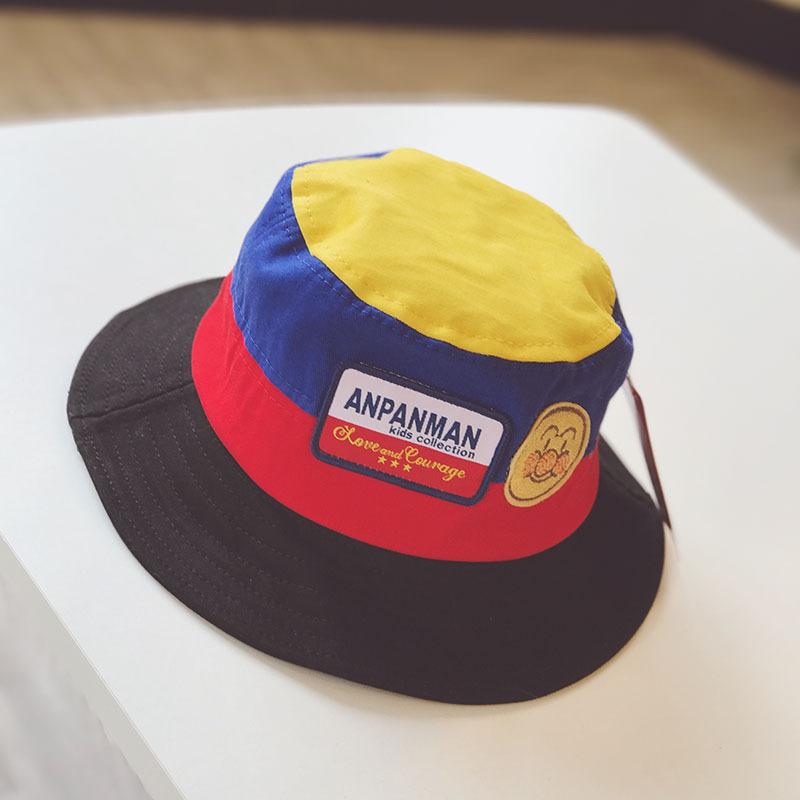 

Cloches Cartoon Anpanman Bucket Hats For Kids Funny Print Outdoor Summer Cap Sunscreen Hat Children, Black