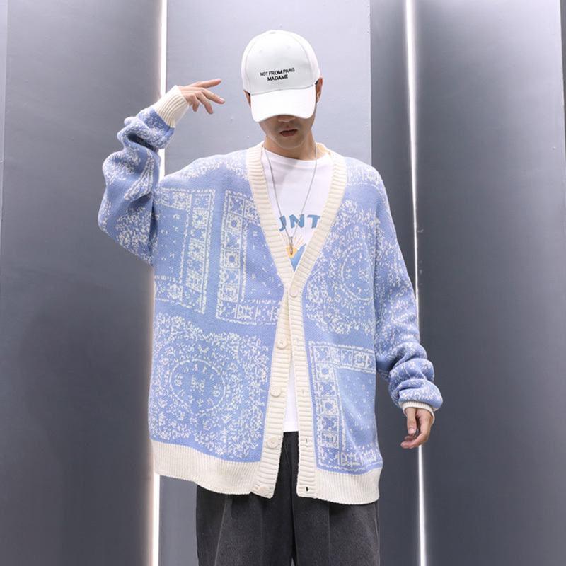 

Men's Jackets Male cashew flower wool coat autumn lazy sweater big size low-cut v-breasted male o134 ZT4P, 1# shoe box