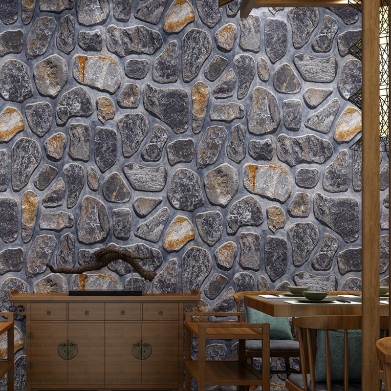 

Wallpapers Vintage Stone Wallpaper 3D Home Decor Waterproof PVC Brick Wall Paper Roll For Background Decorative Personalized Bar Shop, Ck9501