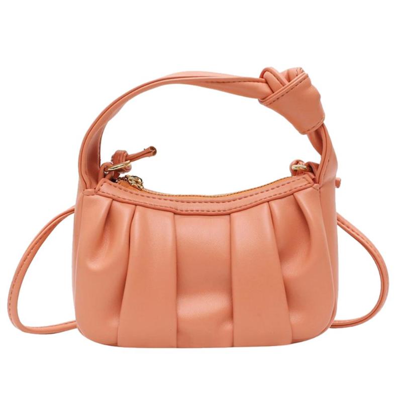 

Evening Bags Folds Designer Mini PU Leather Crossbody For Women 2021 Trend Shoulder Handbags Women's Hand Bag Grils Totes