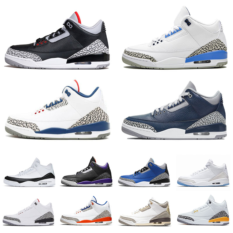 

Men's Women's Jumpman 3 3s Porfessional Basketball Shoes Trainers Fashion Outdoor Sports Sneakers Cool Grey Knicks Rivals Blac