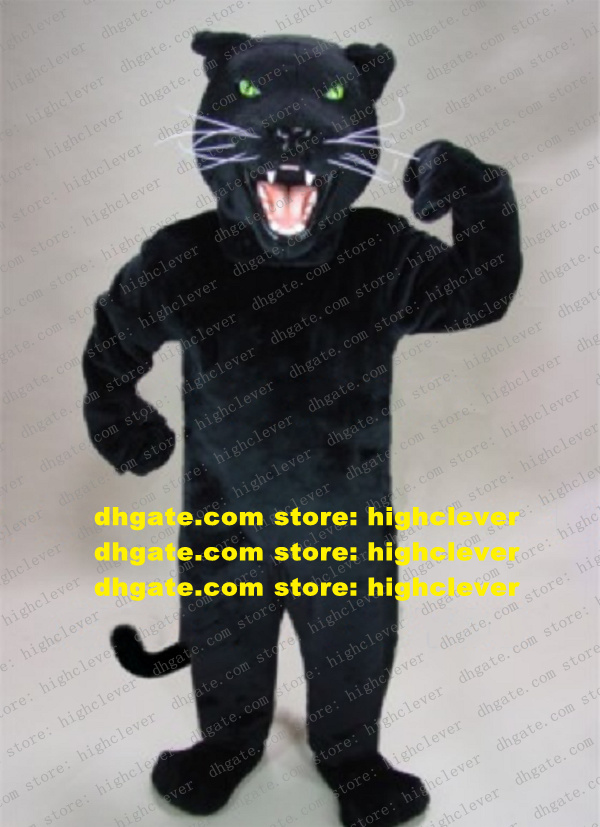 

Power Big Black Cat Panther Leopard Pard Mascot Costume Adult Cartoon Character Symbolic Ambassador Product Launch zz7684, As in photos