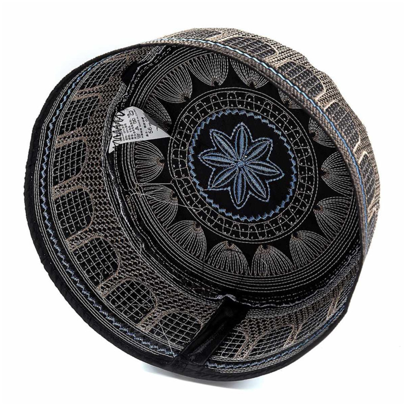 

Mens Muslim Prayer Caps Black Islamic Hats Handsome India Ethnic Clothing Arab Musulman Fashion Accessories African Head Hats, Default color