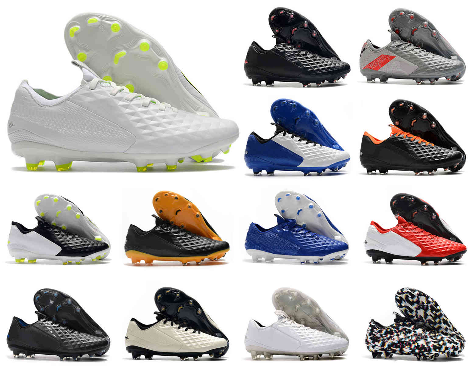 

2020 Hot Tiempo Legend VIII 8 Elite FG Daybreak neighborhood 8S Mens Low Ankle Soccer Shoes Football Boots Cleats US6.5-11