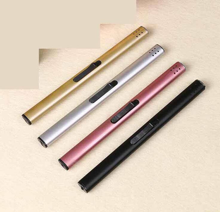 

Newest Long Butane Cigarette Lighter Aromatherapy wax cup igniter candle holder stove flame Lighters NO Gas For Kitchen Smoking Tools