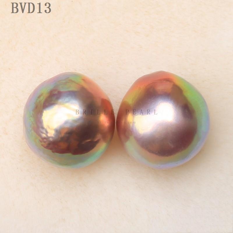 

Other Edison Baroque Natural Pearl Pair Of Irregular Beads Purple Pink Golden For Diy Drop Earring Jewelry 12-13mm BVD
