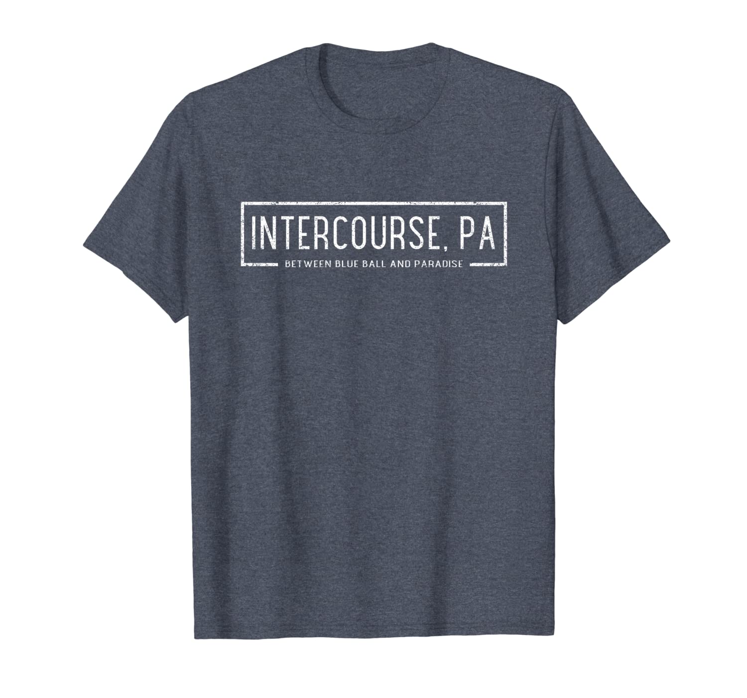 

intercourse pa t shirt between blue ball and paradise, White;black