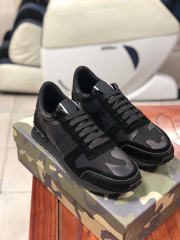

New Fashion Stud Camouflage Sneakers Shoes Footwear Men shoes Women Flats Designer Trainers Casual Shoes, 06