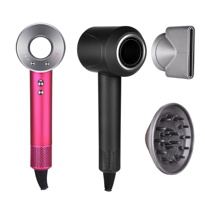 Electric Hair Brushes Professional Dryer High Speed Hairdryer Temeperature Control Salon &Cold Wind Negative Ionic Blow-image-707842828