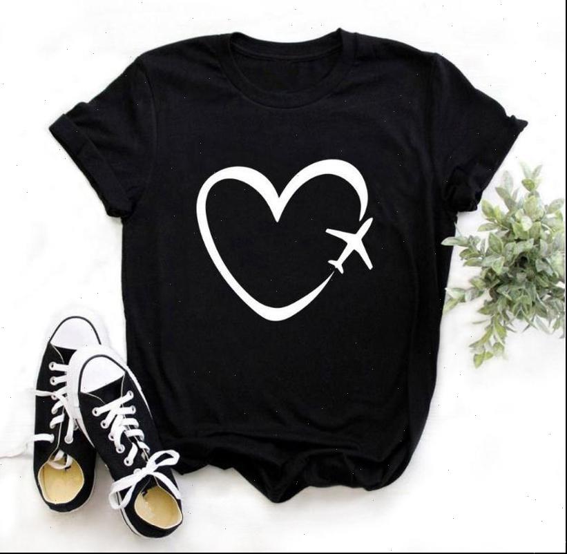 

love womens heart print t shirt women short sleeve o neck loose summer tee camisetas mujer, White