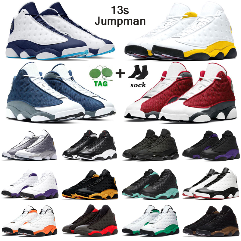 

Air Retro Jordan 13 Basketball Shoes 13s Obsidian University Gold Red Flint Court Purple Hyper Royal Black Cat Chicago Mens Trainers Sports Sneakers