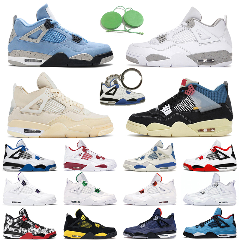 

4 Noir Basketball Shoes men women 4s Red Thunder University Blue White Oreo Black Cat outdoor mens trainer, Mushroom