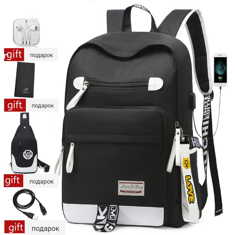 

Backpack Men USB Charging School For Teenage Boys Bags Computer Laptop Backpacks Waterproof Casual Travel Schoolbags