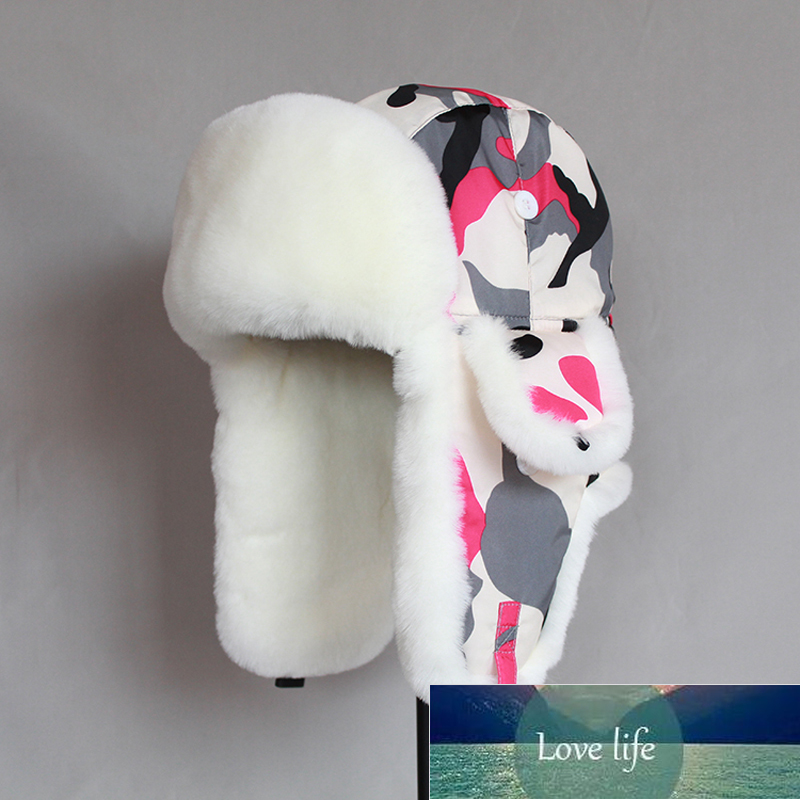 

Men Women Russian Bomber Hat Winter Trooper Earflap Hat Trapper Unshanka Faux Fur Hat Factory price expert design Quality Latest Style Original Status, Pink camouflage