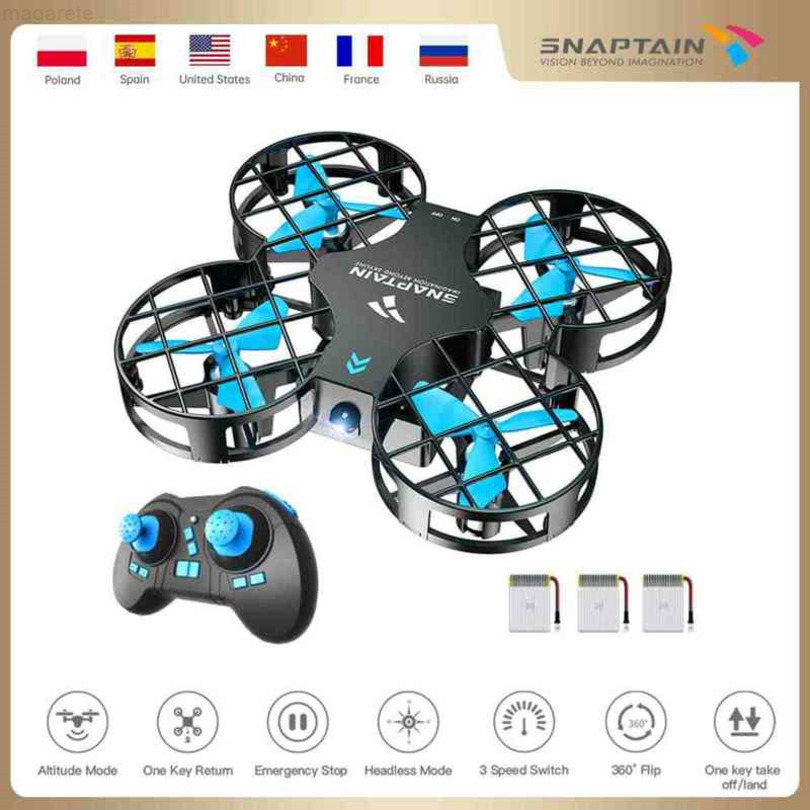 

Snaptain H823 Mini child UAV, remote control four wing aircraft, altitude maintenance, headless mode, three-dimensional, flip, one button,, H823 yellow 1 battery