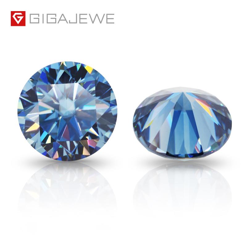 

Other GIGAJEWE Moissanite Customized Round Blue Cut Color VVS1 Natural Growth Loose Diamond Test Passed Gemstone For Jewelry Making