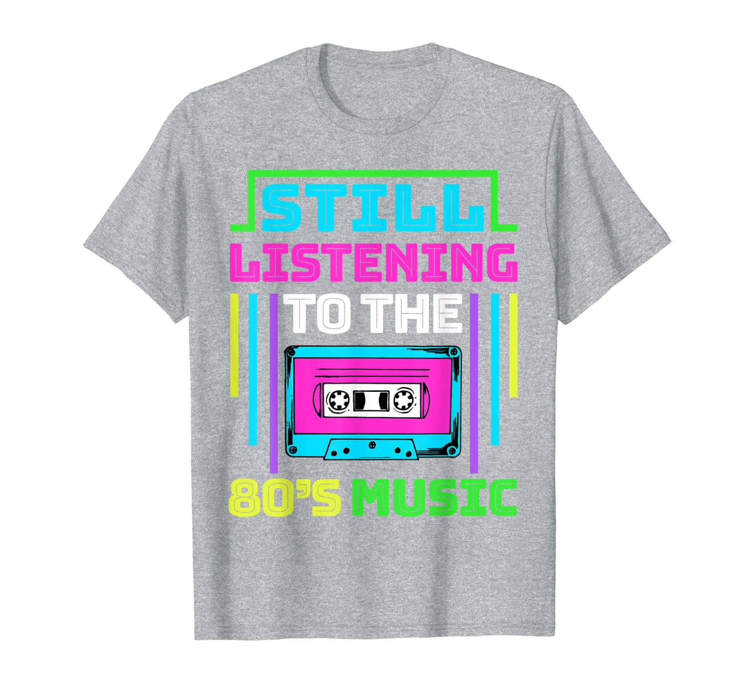 

80s music tshirt for a 80s music lover, White;black