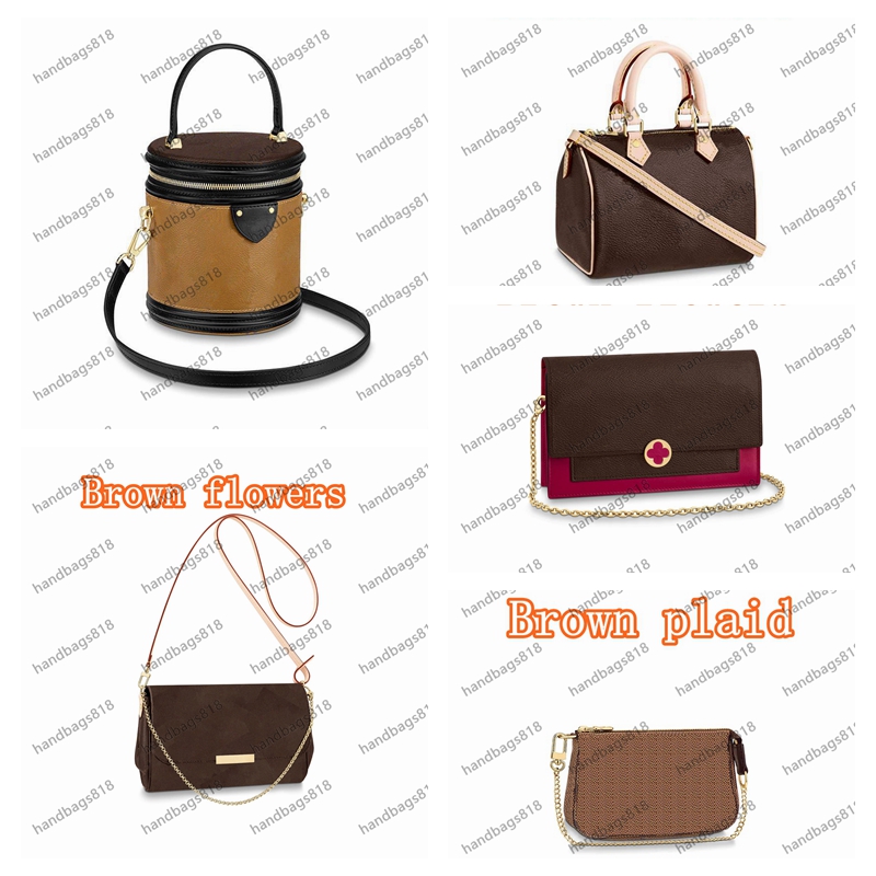 

mini bags Handbag shoulder bag 2021 Chain Crossbody womens messenger cross body women handbags armpit Fashion bags Casual Brown flowers plaid Organizer Zipper, Extra cost