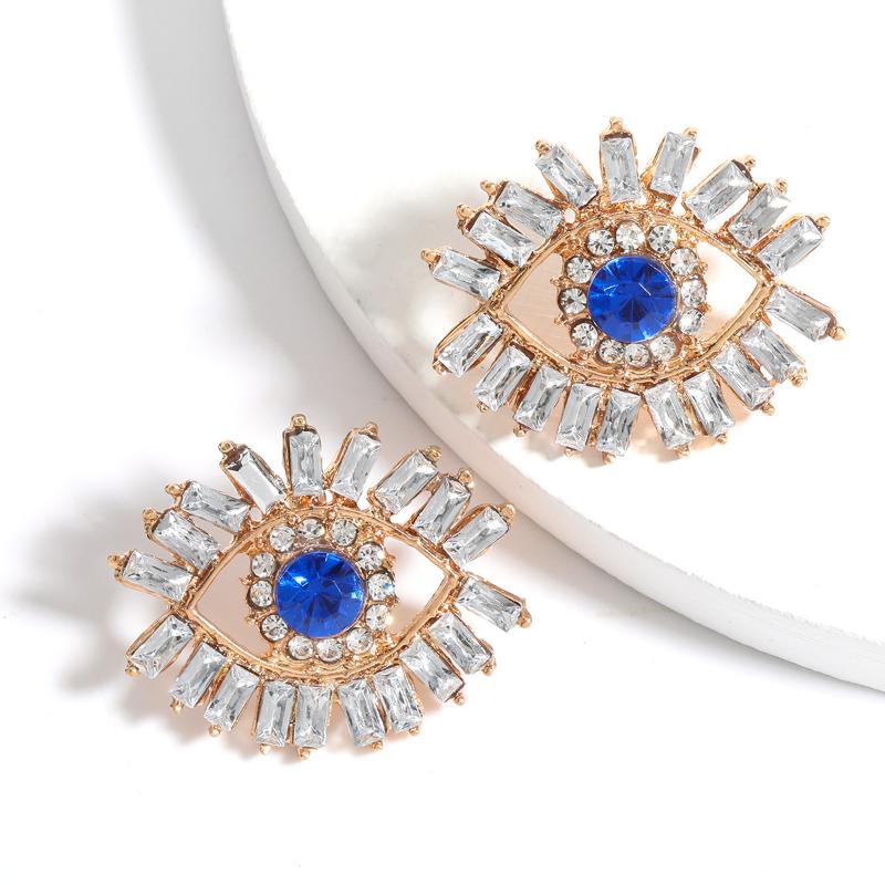 Dangle & Chandelier Ethnic Evil Eye Drop Earrings Vintage Acrylic Luxury Wedding Crystal Statement For Women Fashion Jewelry Wholesale-image-710080052