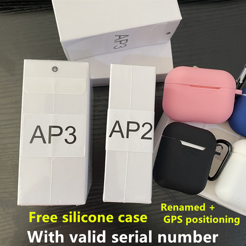 

pro Bluetooth headset Generation 3 2nd generation Headphones Gps Rename earphones Wireless Charging Earbuds Free silicone case