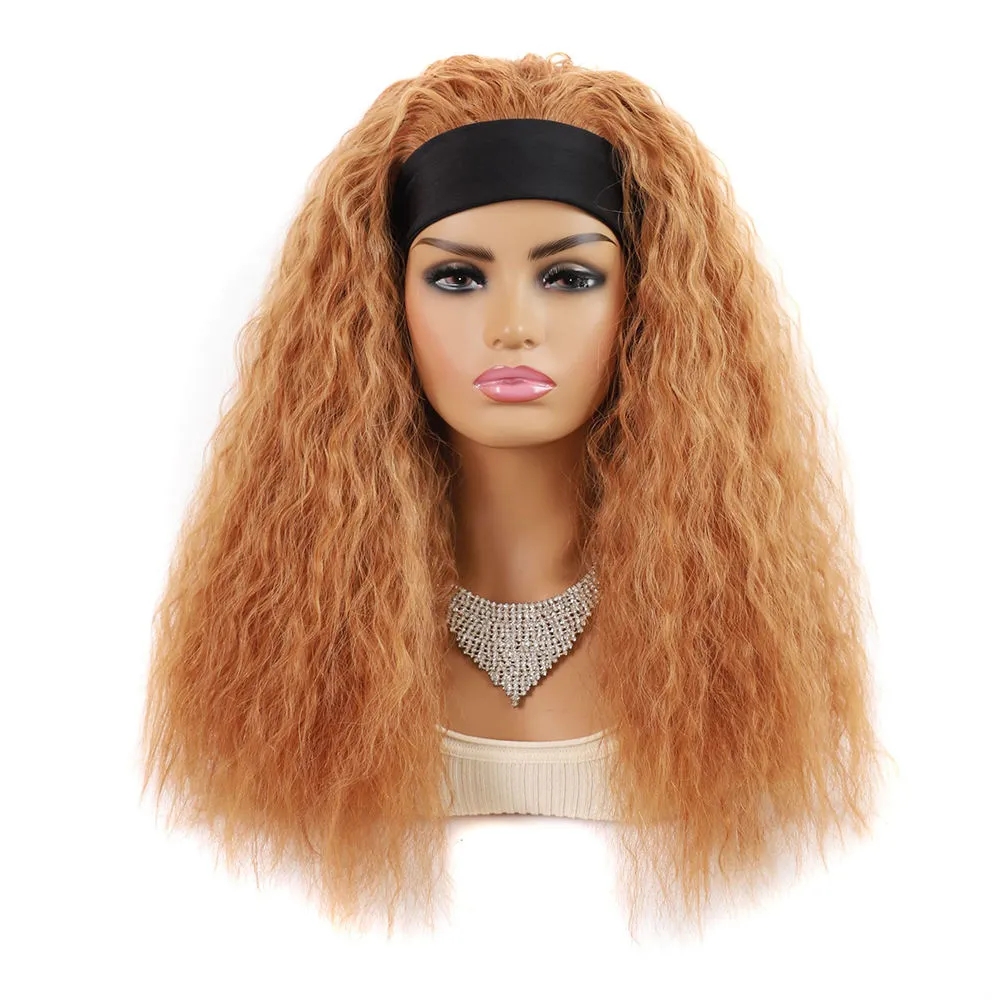 

2022 Women Designer long deep hair wig hand strap curly wavy synthetic wigs fluffy 20 inches, Supplement (not shipped separately)