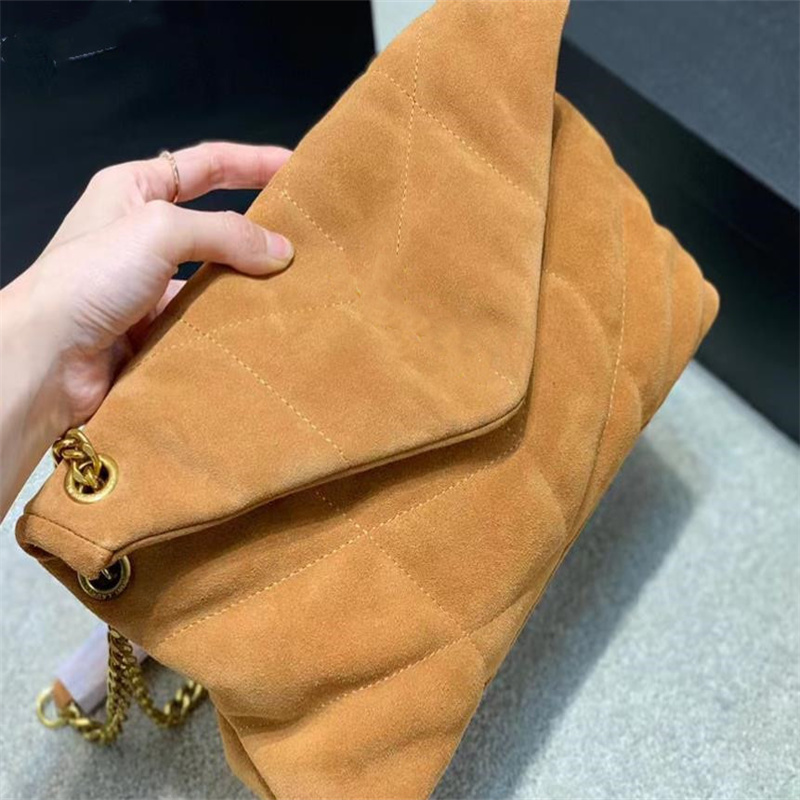 

2021 Designer Tote Bag LouLou Mini Luxurys Bags Branded crossbody Handbag 577476 puffer Nubuck leather Two sizes Shoulder Women Purse 88, Y-1