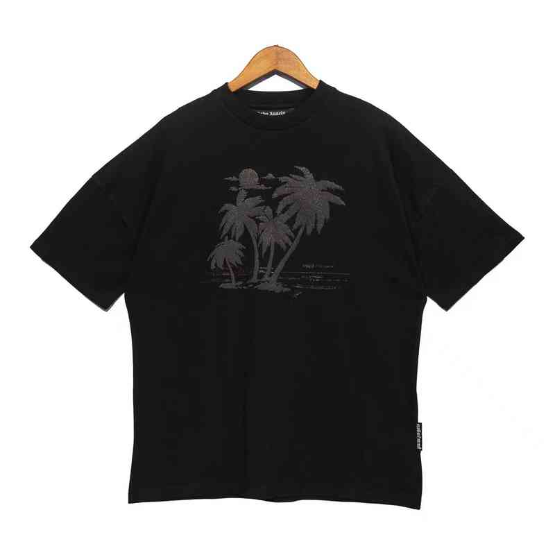

Fashion Brand Temwang x Pa Beach Coconut Print Round Neck T-shirt Loose for Men and Women, Palm tree short sleeve