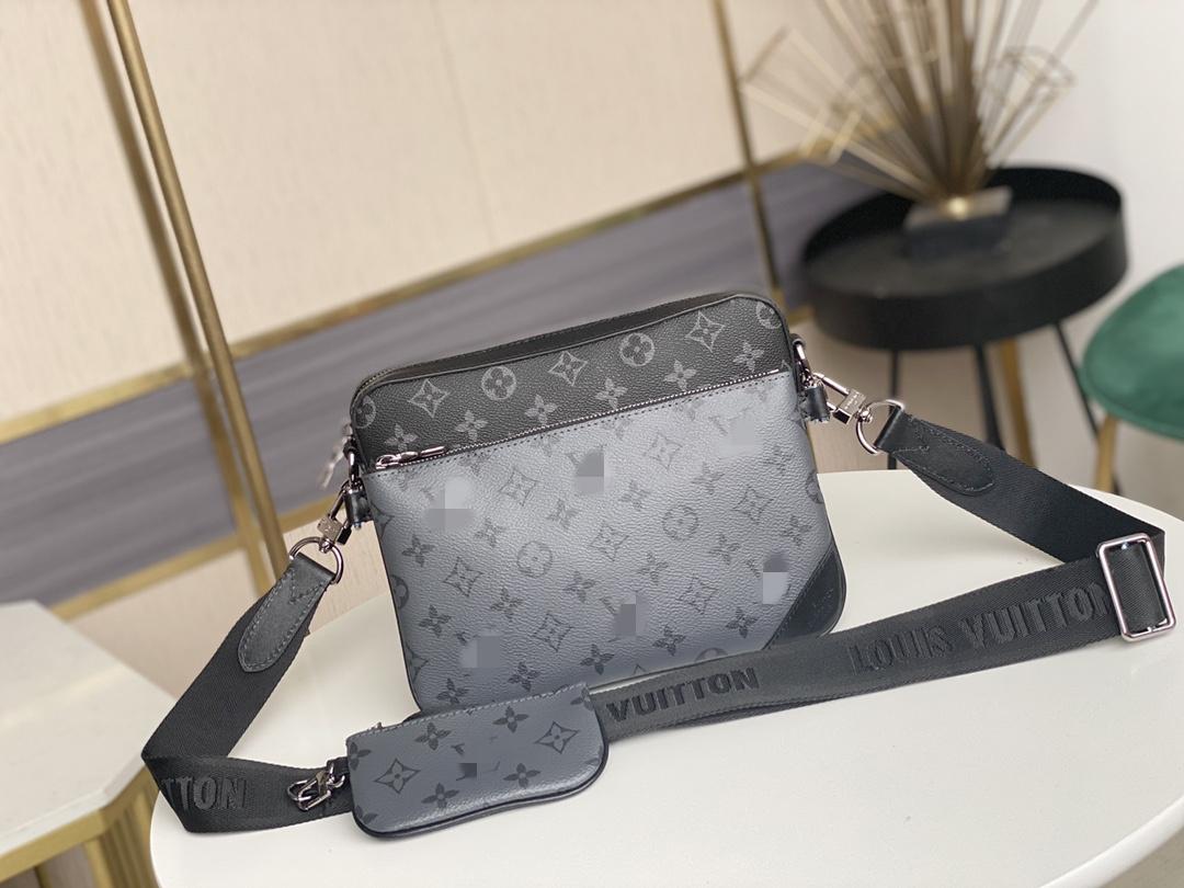 

TRIO 3pcs Shoulder Bags old flower Print Men and Women Crossbody Messenger Bag Famous Brand Handbags Briefcase GGs LVs YSLs louiseity viutonity VUTTONS, Black flower
